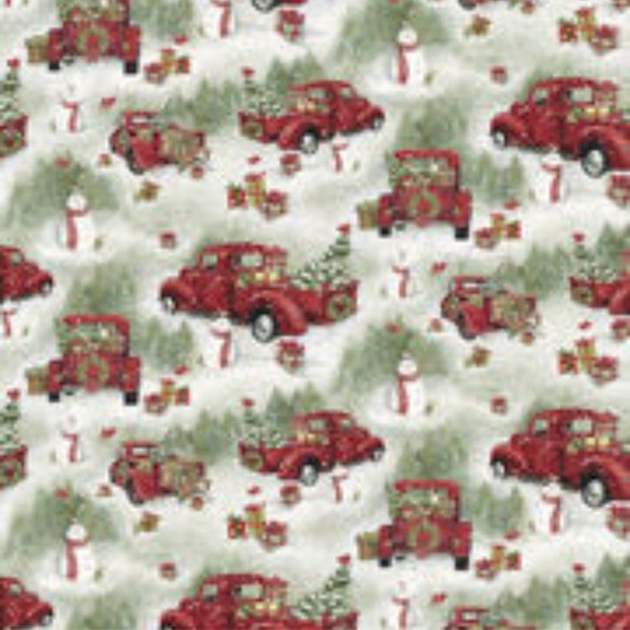 RED TRUCKS SCENIC 100% COTTON 3-LAYER MASK… - Picture 4 of 10